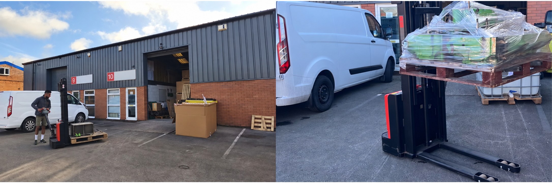 Loading equipment and goods at an engineering client’s premises